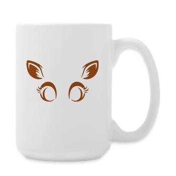 Deer | Big Face Costume Carnival Disguise - Large Mug 440 ml - white - Right