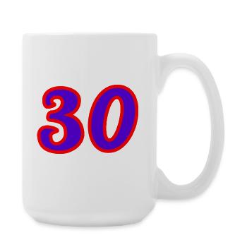 30. 30 YEARS. 30th ANNIVERSARY. 30 YEARS ANNIVERSARY. - Large Mug 440 ml - white - Right