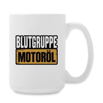 Groupe sanguin : conception du tournevis à huile moteur - Grande tasse 440 ml - blanc - Droite