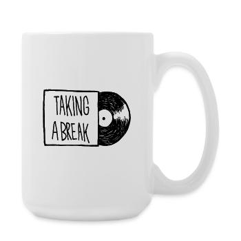 Taking a break - Large Mug 440 ml - white - Right