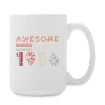 Retro Neon since 1986 - Large Mug 440 ml - white - Right