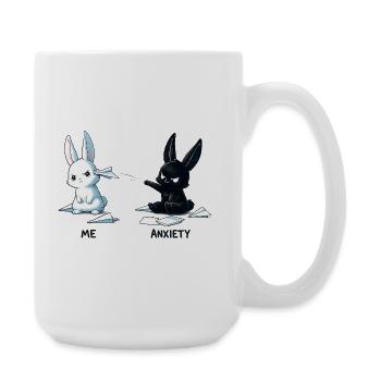 Fear Bunny Meme Design - Large Mug 440 ml - white - Right