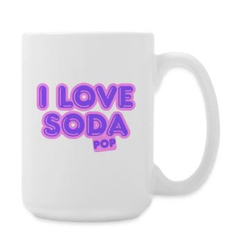 I love soda pop - Large Mug 440 ml - white - Right