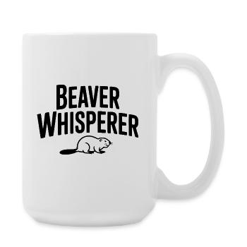 Beaver Whisperer - Large Mug 440 ml - white - Right