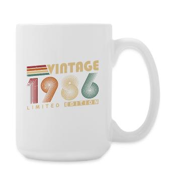 Vintage 1986 Jahrgang Geburtstagsgeschenk - Große Tasse 440 ml - Weiß - Rechts