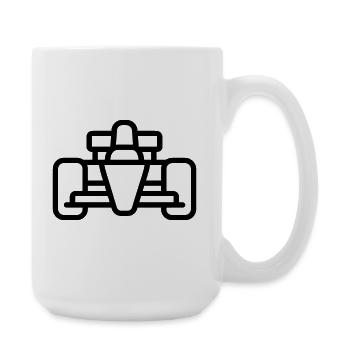 voiture de course - Grande tasse 440 ml - blanc - Droite