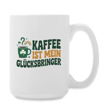 Le café est mon porte-bonheur - Grande tasse 440 ml - blanc - Droite