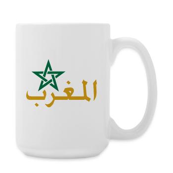 Étoile marocaine et calligraphie arabe - Grande tasse 440 ml - blanc - Droite