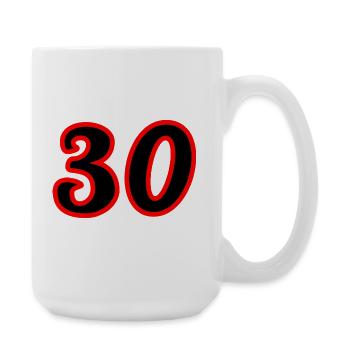 30. 30 YEARS. 30th ANNIVERSARY. 30 YEARS ANNIVERSARY. - Large Mug 440 ml - white - Right