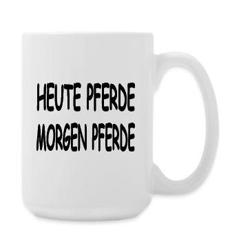 Chevaux - Grande tasse 440 ml - blanc - Droite