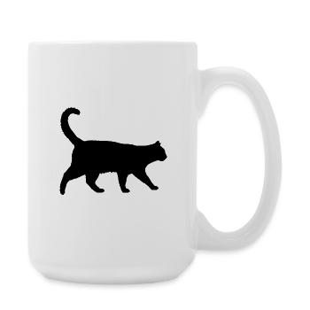 Katze - Große Tasse 440 ml - Weiß - Rechts