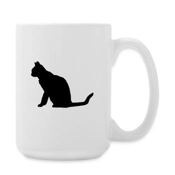 Katze - Große Tasse 440 ml - Weiß - Rechts
