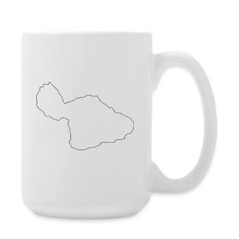 Maui-Karte - Große Tasse 440 ml - Weiß - Rechts