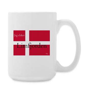 Danish flag: Jeg elsker Limfjorden - Large Mug 440 ml - white - Right