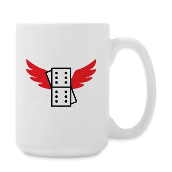 Winged Dominoes: Freestyle and Strategy - Large Mug 440 ml - white - Right