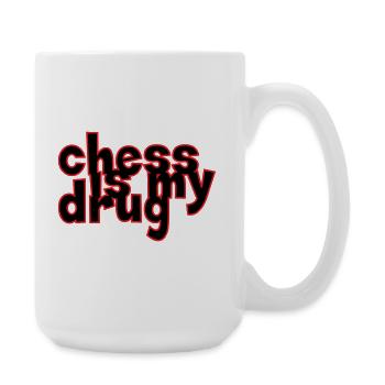 Addict aux Échecs Chess is my Drug - Grande tasse 440 ml - blanc - Droite