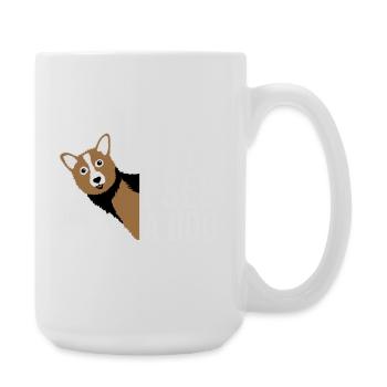 Hold On I See A Dog Dog Funny Distracted Saying - Large Mug 440 ml - white - Right