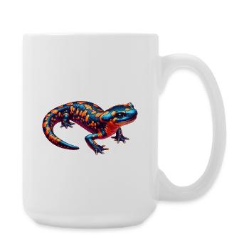 Neon Salamander Kaleidoscope - Large Mug 440 ml - white - Right