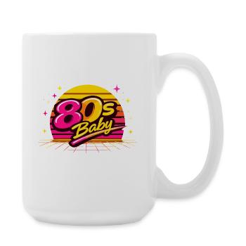 80s Neon Baby - Large Mug 440 ml - white - Right