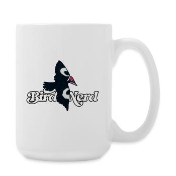 Bird Nerd Logo Tee - Large Mug 440 ml - white - Right