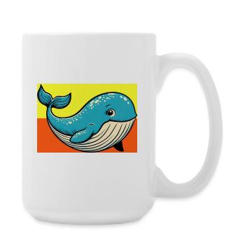 whale - Large Mug 440 ml - white - Right