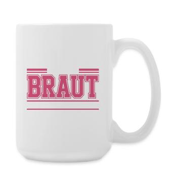 Team Braut Wir Eskalieren Crew Squad JGA Frauen - Große Tasse 440 ml - Weiß - Rechts