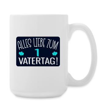 Baby Erster Vatertag - Große Tasse 440 ml - Weiß - Rechts