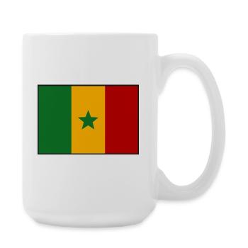 Senegal Flagge - Große Tasse 440 ml - Weiß - Rechts