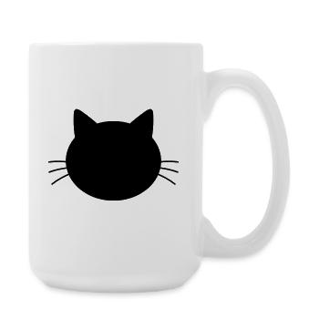 Tête de chat - Grande tasse 440 ml - blanc - Droite