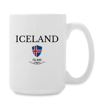 Drapeau de l’Islande, fierté islandaise - Grande tasse 440 ml - blanc - Droite