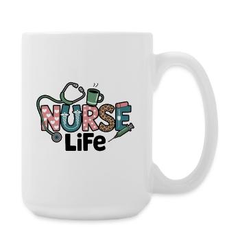 Nurse Life Gift Gift Idea - Large Mug 440 ml - white - Right