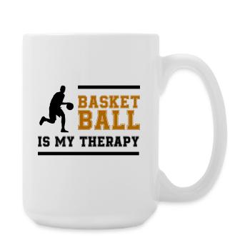Lettrage rétro du basket-ball - Grande tasse 440 ml - blanc - Droite