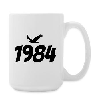 1984 Vintage Jahrgang Adler Grafik - Große Tasse 440 ml - Weiß - Rechts