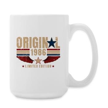 Cadeau de 40e anniversaire Vintage original 1986 - Grande tasse 440 ml - blanc - Droite