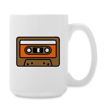 Retro Kassette Mixtape 90er Icon - Große Tasse 440 ml - Weiß - Rechts