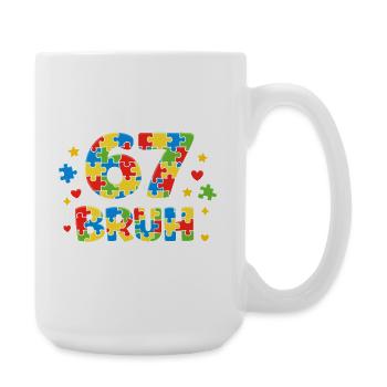 Bruh Saying Funny Retro Vintage Youth Language Of The - Large Mug 440 ml - white - Right