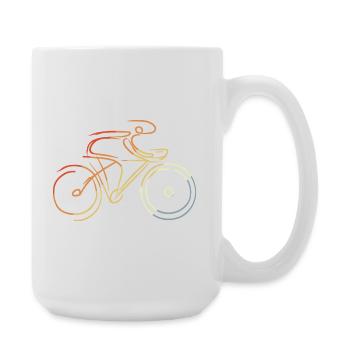 Cyclisme sur route - Grande tasse 440 ml - blanc - Droite