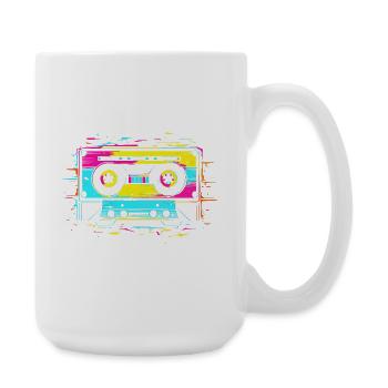 90er Kassette - Große Tasse 440 ml - Weiß - Rechts