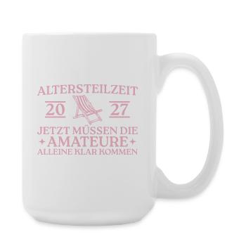 Altersteilzeit 2027 Liegestuhl Kollegin - Große Tasse 440 ml - Weiß - Rechts