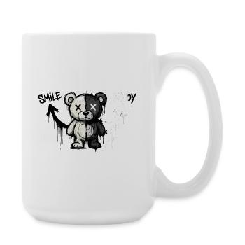 Split Bear Graffiti Kunst - Große Tasse 440 ml - Weiß - Rechts