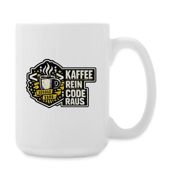 Kaffee Rein Code Raus - Große Tasse 440 ml - Weiß - Rechts