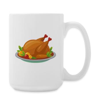 Dinde rôtie - Grande tasse 440 ml - blanc - Droite