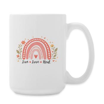 Rainbow Therapist Gift for Healthcare Worker - Large Mug 440 ml - white - Right