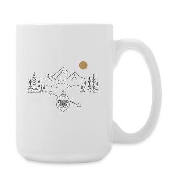 Kayak dans le lac de montagne - Grande tasse 440 ml - blanc - Droite