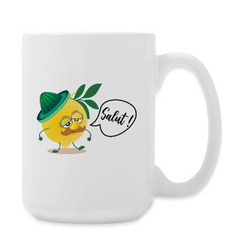 Citron Moustache Papa - Grande tasse 440 ml - blanc - Droite