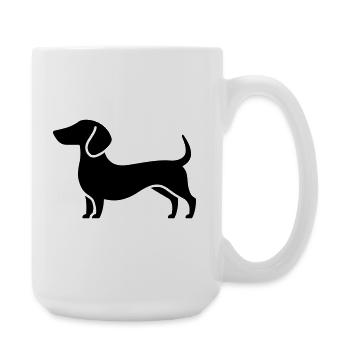 Dackel - Große Tasse 440 ml - Weiß - Rechts