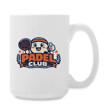 Padel Club Comic Maskottchen - Große Tasse 440 ml - Weiß - Rechts