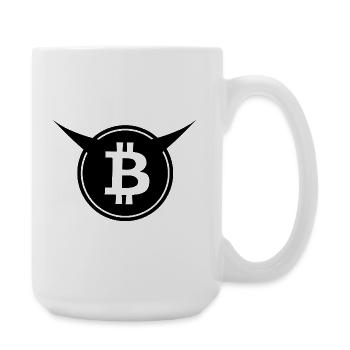 T-shirts de fans Bitcoin - Grande tasse 440 ml - blanc - Droite