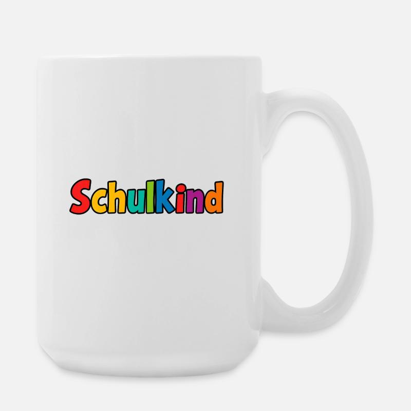 Schulkind bunt - Große Tasse 440 ml - Weiß