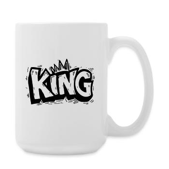 Roi Graffiti - Grande tasse 440 ml - blanc - Droite